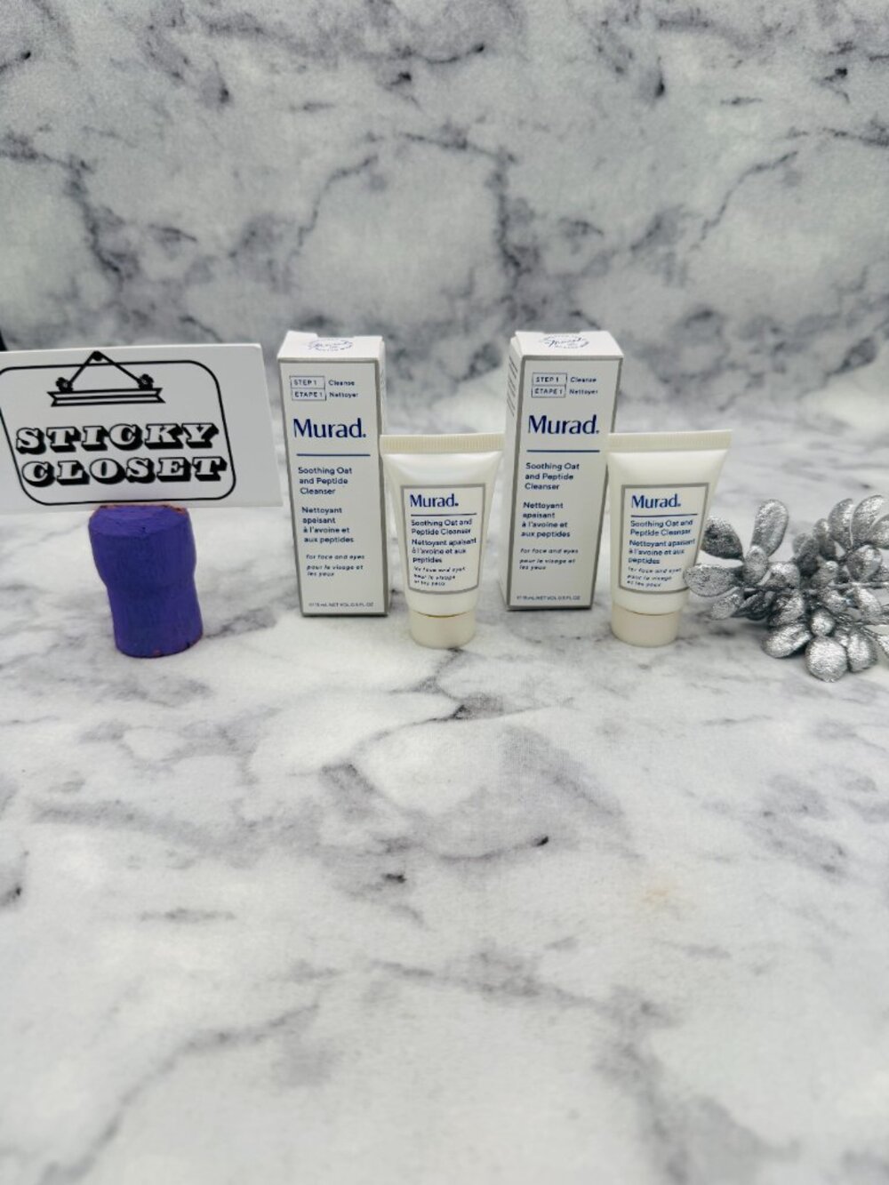Murad Skincare Gift Set-Soothing Oat And Peptide Cleanser,2 x 15ml-2pc-BOXED-NEW
